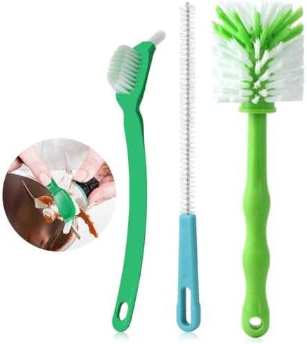 Processor Cleaning Brush Green ABS Material Includes Handle Compatible with Thermomix