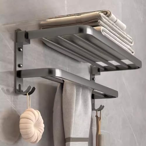 Annbka Aluminum Wall Mounted Towel Rack 40CM Gray