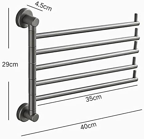 5-Arm Swivel Towel Rack for Bathroom