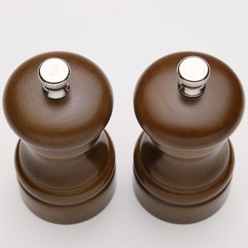 Chef Specialties 4 Capstan Pepper Mill and Salt Mill Set Walnut Finish