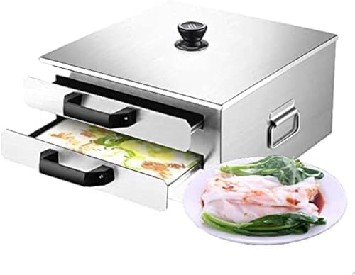 Cantonese Steamer with 3 Trays for Pasta Rice Noodle Cooking