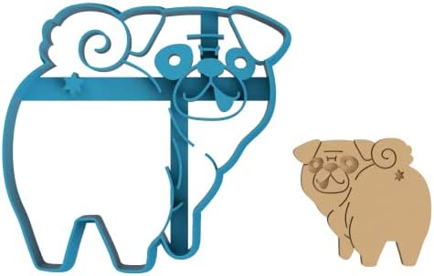 Cute Pug Butt Cookie Cutter 4 Inch