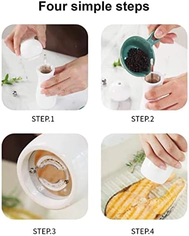 Adjustable Ceramic Salt Pepper Mill Set for Home Use