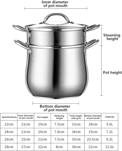 Steam Pot 304 Stainless Steel Professional Grade 92L Multurpose Cookware with Handle