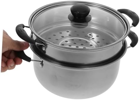 Stainless Steel Soup Pot with Lid for Steaming and Cooking