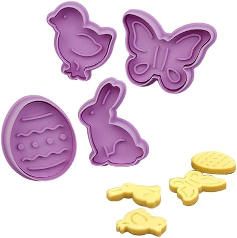Heyiminy Easter Cookie Cutters Set 4Pcs