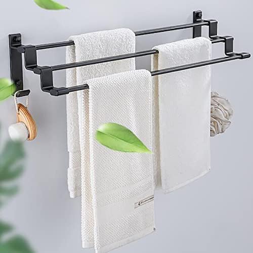 LUCEAE 3 Tier Wall Mounted Towel Rack with Hooks 1