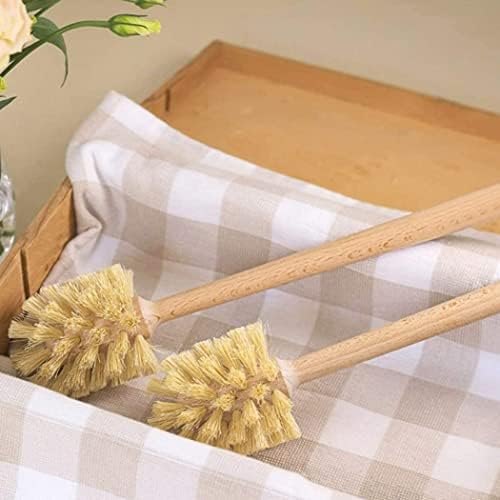 Super Soft Durable Bamboo Toilet Brush 2-Piece Set for Home Everywhere