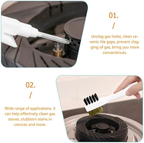 iPlusMile Deep Clean Reach Kitchen Greasy Brush Steel Nail White