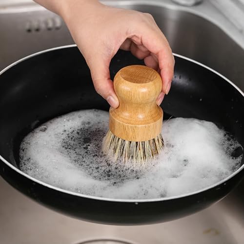 Bamboo Round Palm Pot Scrubbers 2-Pack