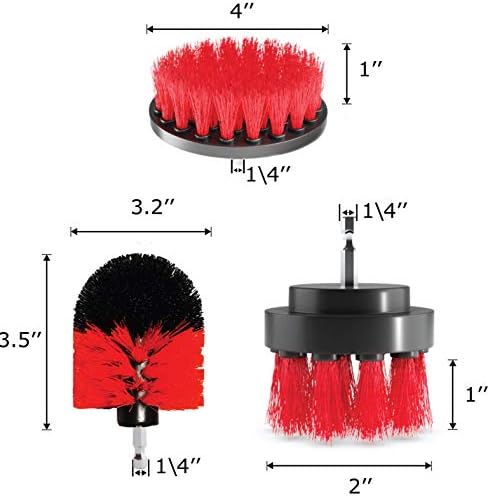 CLEANZOID Drill Brush Set for Grout Tiles Sinks Kitchen Bathroom Cleaning