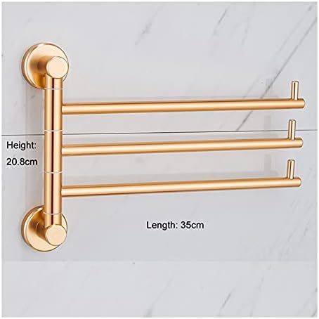 Moisturizing Toothpick Design Aluminum Alloy Towel Rail Space Saver for Bathrooms