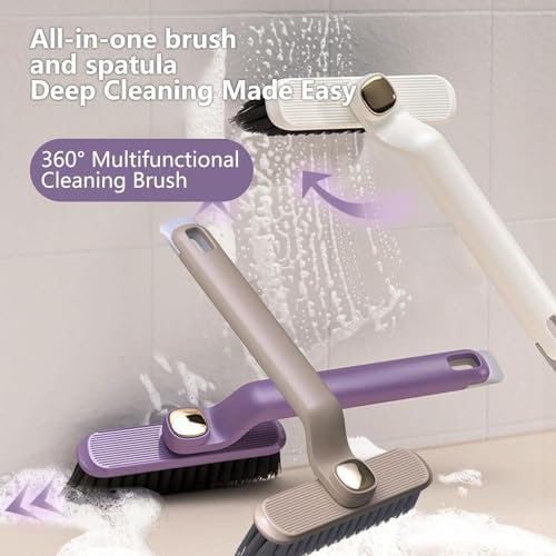 360 Rotating Crevice Cleaning Brush withHard-Bristle Design