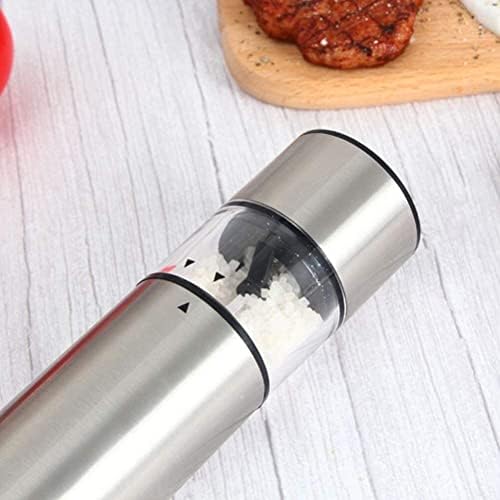 Leixiusm Refillable Pepper Mill Set 2-Piece Electric grinder with Adjustable Coarseness