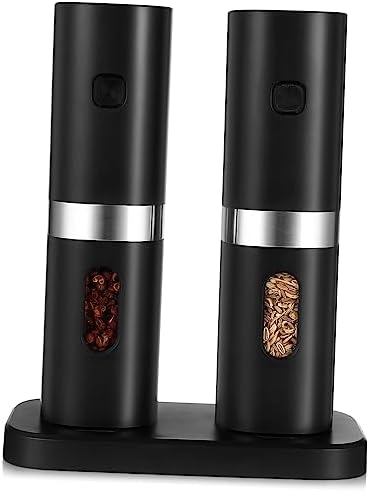 Electric Salt Pepper Mill with Adjustable Coarseness for Home Use