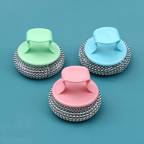 Steel Wire Ball Pot Brush with Long Handle