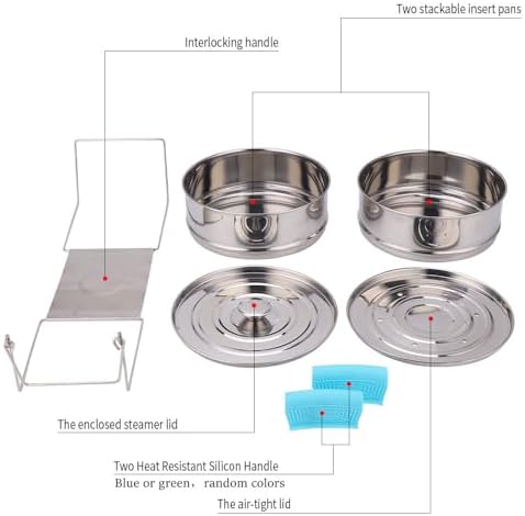 Stackable Steamer Insert Pans - Instant Pot Accessories 6 Qt