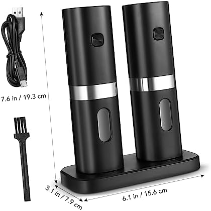 Automatic Pepper Salt Grinder Set with Stainless Steel Ball