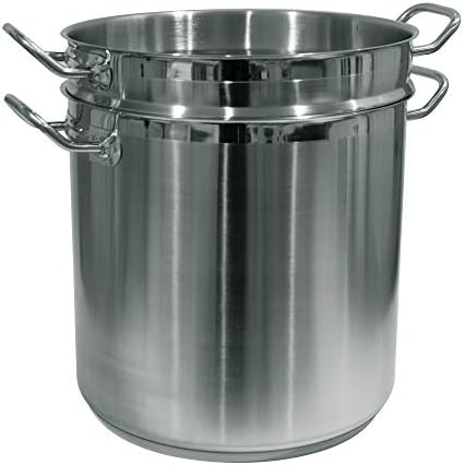 Update International12 Qt Stainless Steel Pasta Cooker with Cover and Strainer
