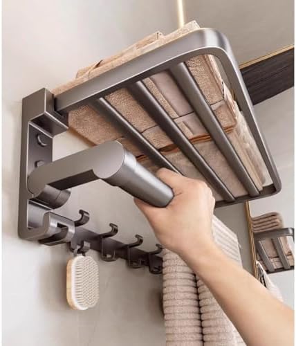 Foldable Towel Shelf for Bathroom Storage