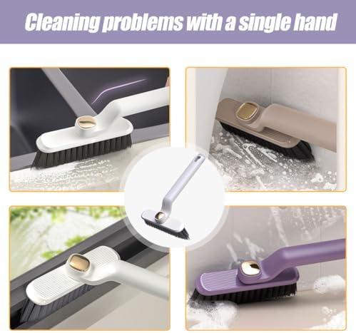 AIIONP 2PCS Multi-Function Rotating Crevice Cleaning Brush 2025 Upgrade Purple