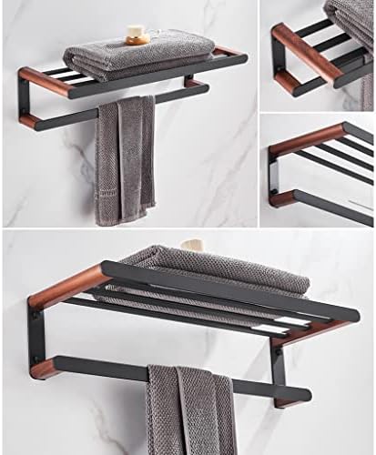 Sturdy Gray Bathroom Towel Holder Wall-Mounted Towel Rack for Bathroom Use