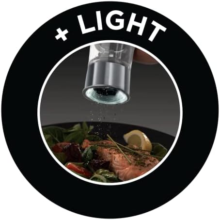 Russell Hobbs Battery-Powered Salt Pepper Grinder Stainless Steel Silver Eco-Friendly