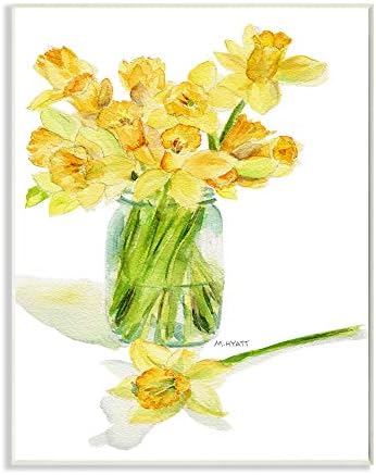 Melissa Hyatt Daffodil Wall Plaque in Canning Jar