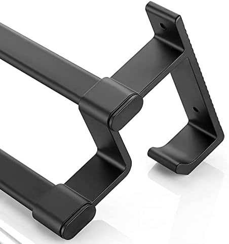 Elegant Space-Saving Towel Holder Black Aluminum Towel Rail with 30cm Stackable Design