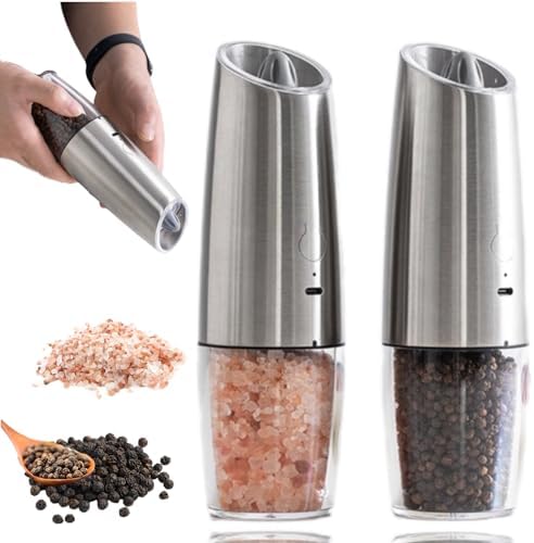 Stylish Electric Salt Pepper Mill with LED Light