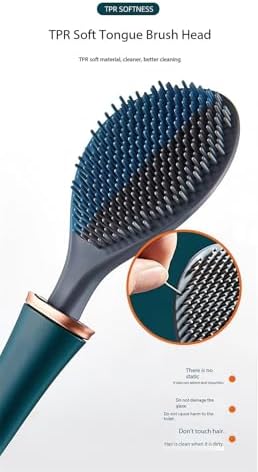 XVESOY Silicone Toilet Brush and Holder Set for Home Orange