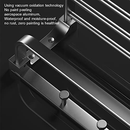 ANNBKAPremium Aluminum Towel Rack Bathroom Towel Holder Message Gray