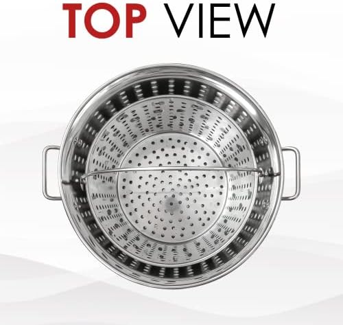 Concord 80 Quart Stainless Steel Stock Pot with Steam Basket