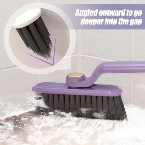 AIIONP 2PCS Multi-Function Rotating Crevice Cleaning Brush 2025 Upgrade Purple
