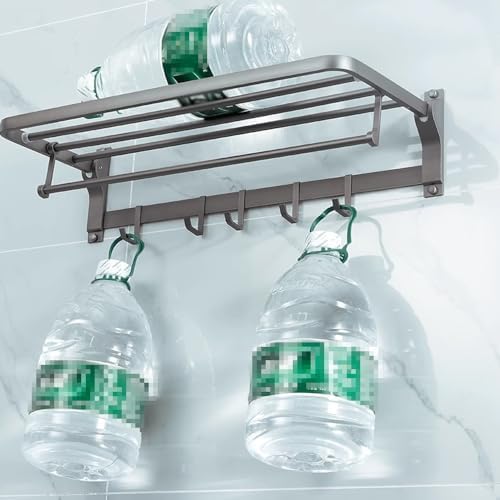 Aluminum Towel Rack Wall-Mounted Towel Holder 60cm
