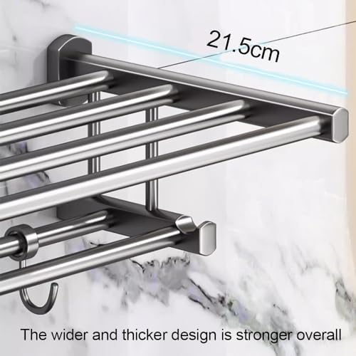 Towel Rack with Gray Copper Design