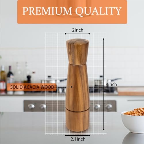 VanlonPro Wooden Pepper Mill