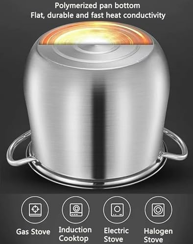Stainless Steel Steamer Pot with Insert Basket and Lid