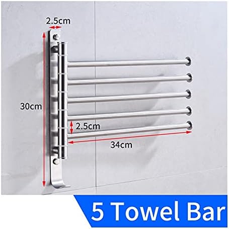 BECBco Magnetic Wall Mount Towel Holder Stainless Steel Bathroom Towel Rail