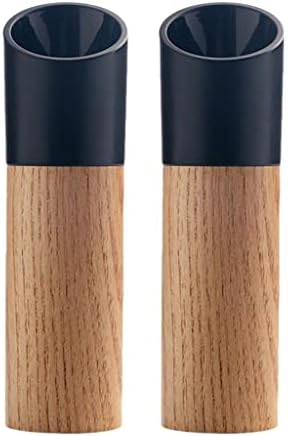 Adjustable Solid-Wood Salt and Pepper Mill Set