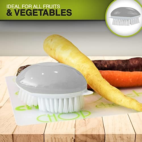 Versatile Fruit and Vegetable Brush with Ergonomic Design