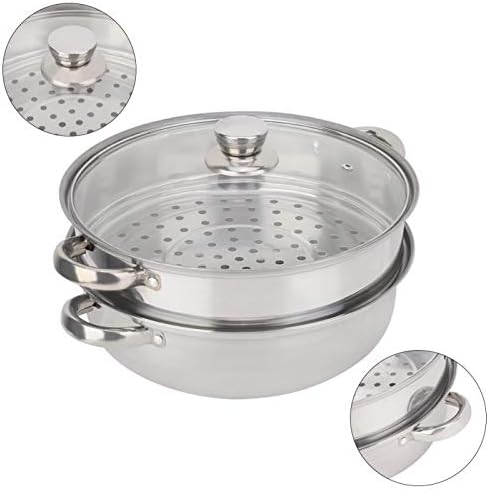 Stainless Steel Stack Steam Pot Set - 2-Layer Cookware