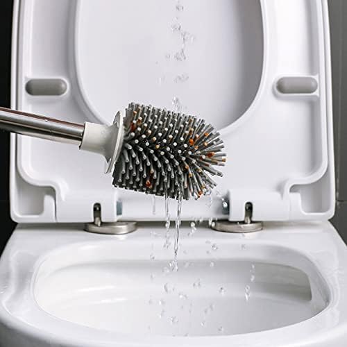 Space-Saving Toilet Brush Holder with No-Slip Handle