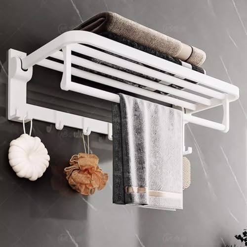 Nordic-Styled Aluminum towel rack with 50cm Capacity