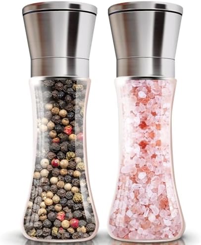 Sleek Salt Pepper Grinder Set