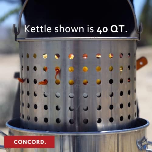 Concord 80 Quart Stainless Steel Stock Pot with Steam Basket