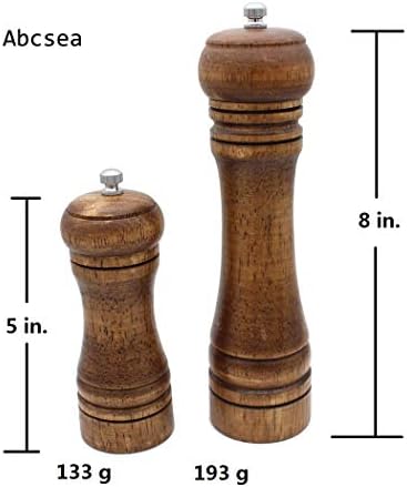 Premium Wood craftsmanship Stylish Salt Pepper Mill Set