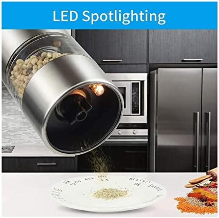 ZAEGO Refillable Electric Pepper and Salt Grinder Set