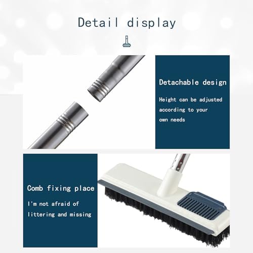 Versatile Floor Scrub Brush with Squeegee for Easy Cleaning A