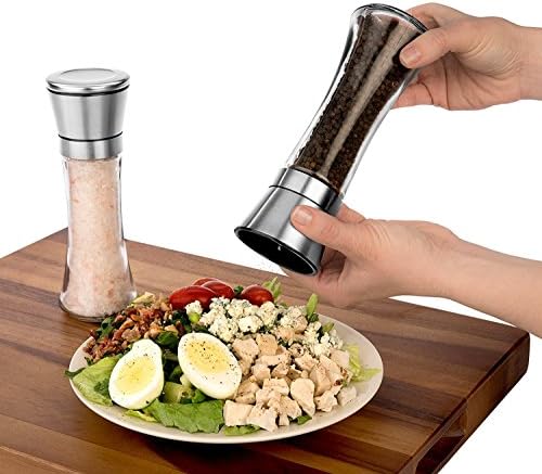Precise Portable Salt and Pepper Grinder Set for Home Use
